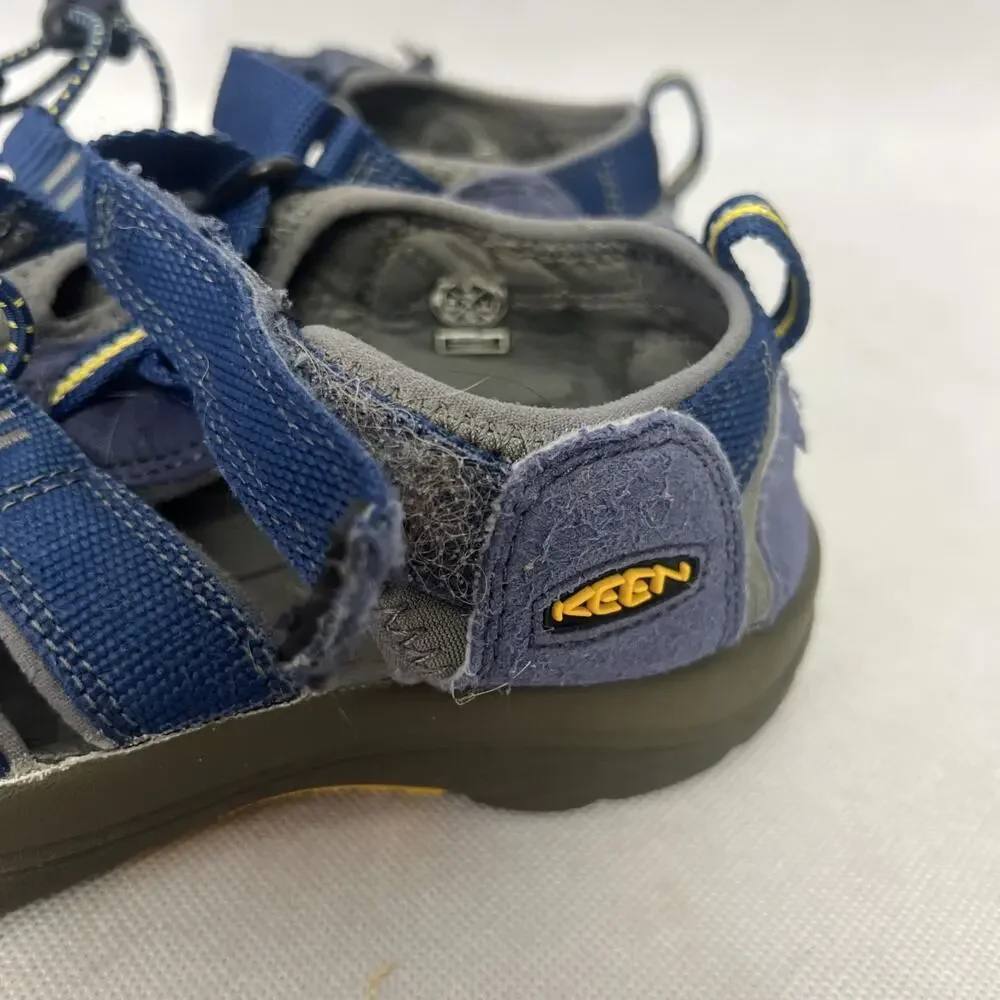 Keen Big Kids Newport H2 Sandals Size 4 Blue Yellow Quick Dry Waterproof